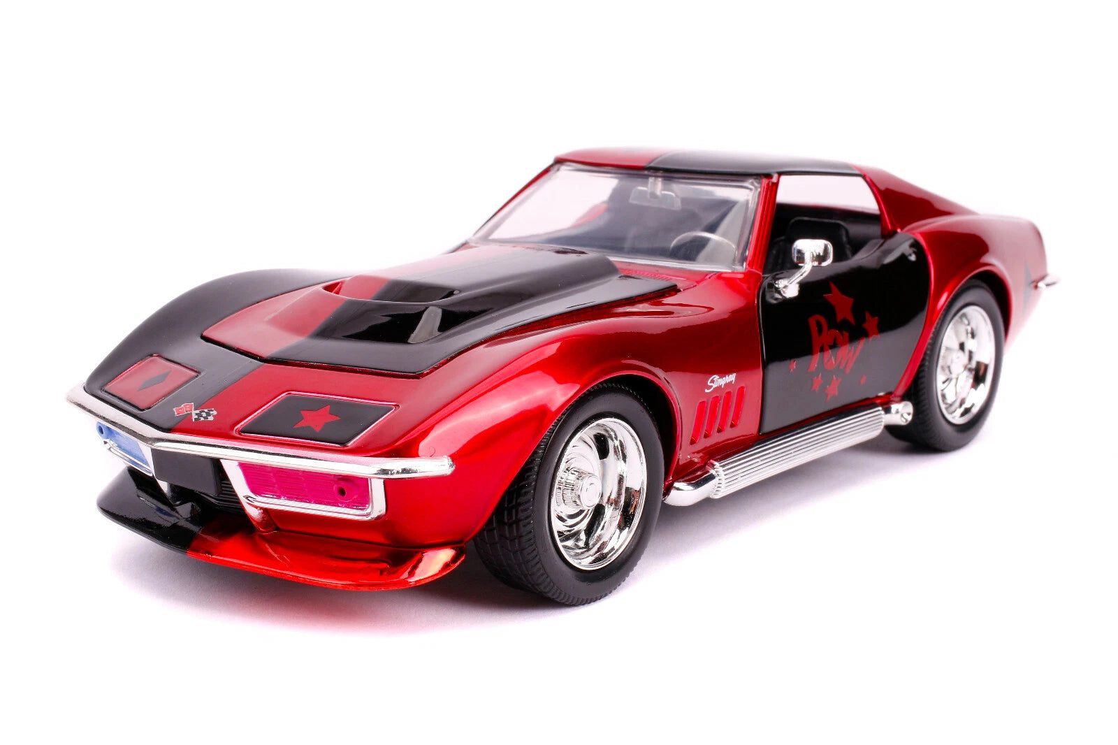 Jada Toys Chevrolet Corvette Stingray 1969 Harley Quinn 1:24 con figura