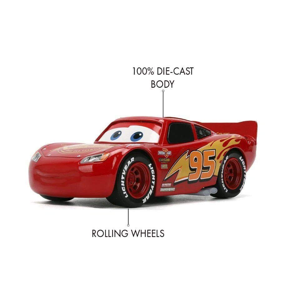 Jada Toys Lightning McQueen Cars 1:32 diecast rojo con llantas rodantes