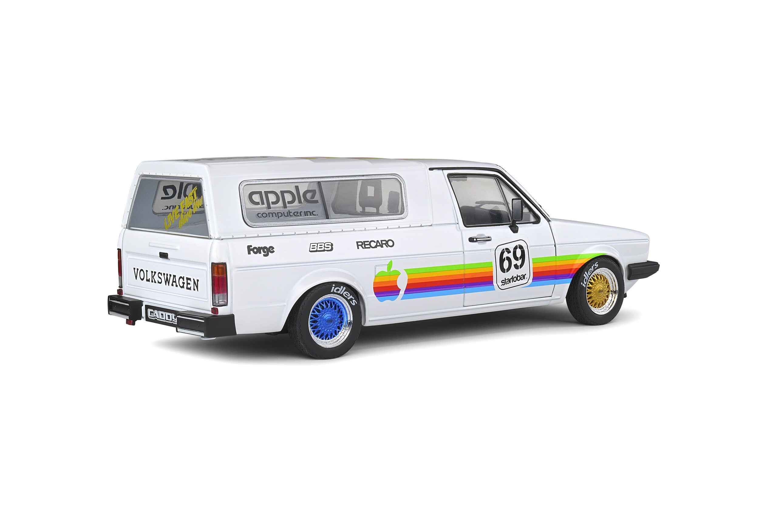 Solido Volkswagen Caddy MK1 Apple Computer Custom 1982 1:18 puertas abatibles