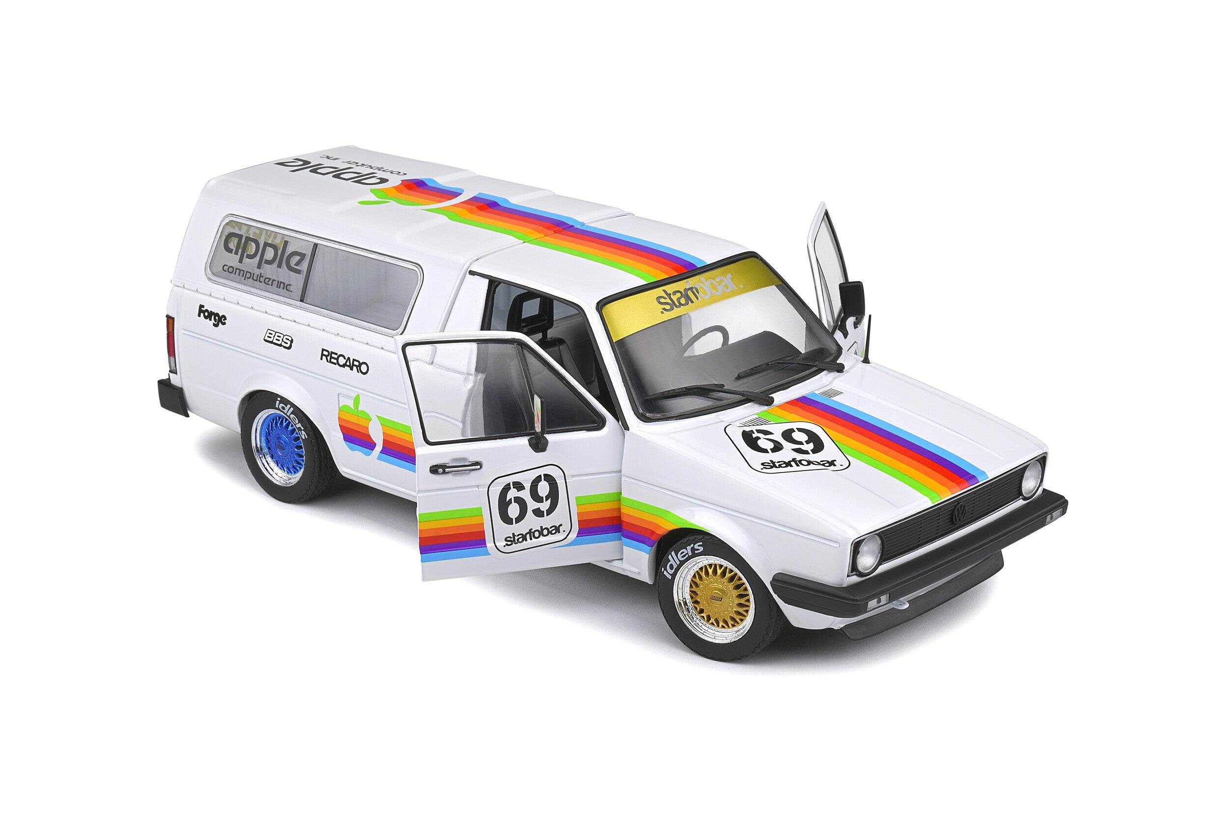 Solido Volkswagen Caddy MK1 Apple Computer Custom 1982 1:18 puertas abatibles