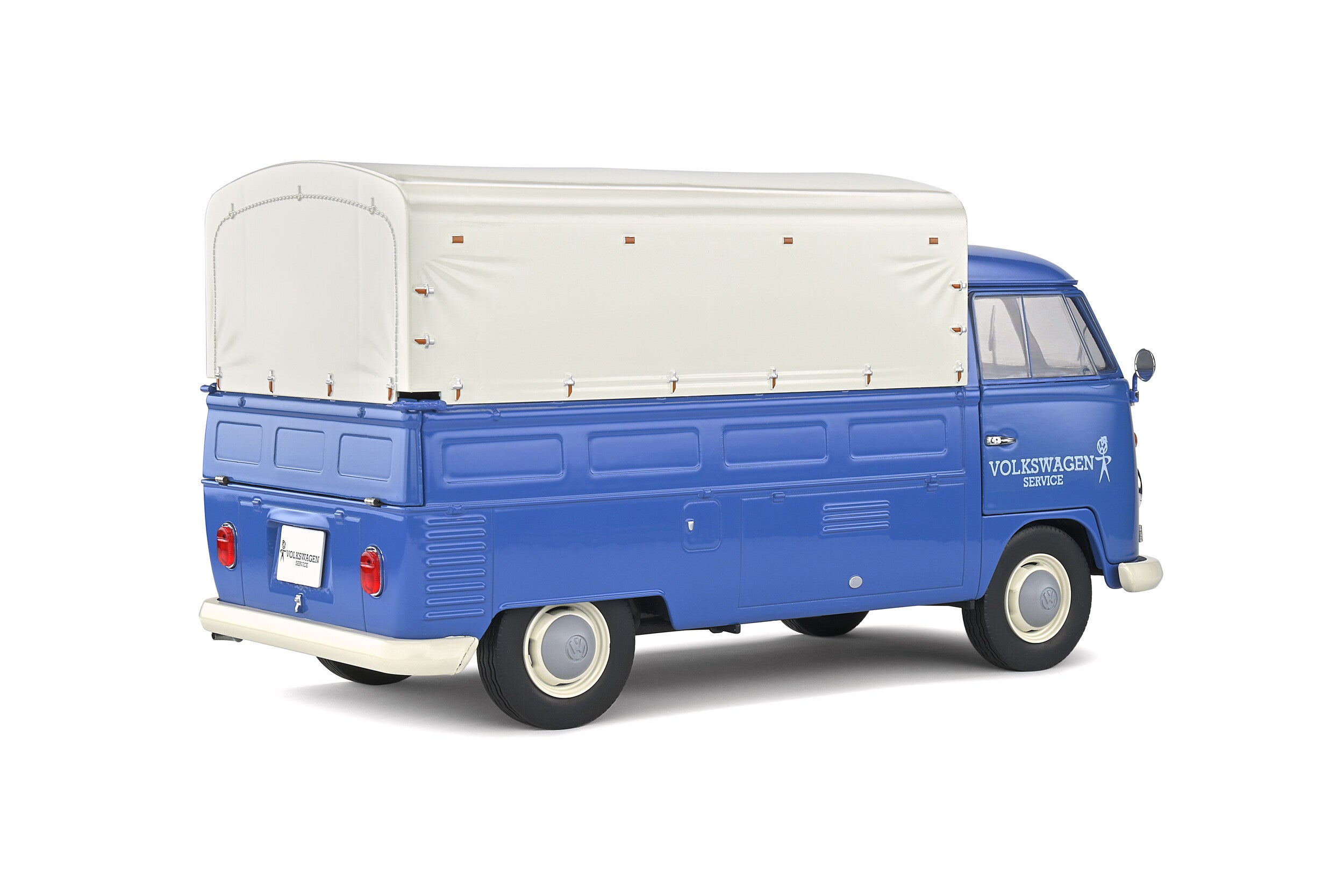 Solido Volkswagen T1 Service 1950 1:18 azul con lona blanca