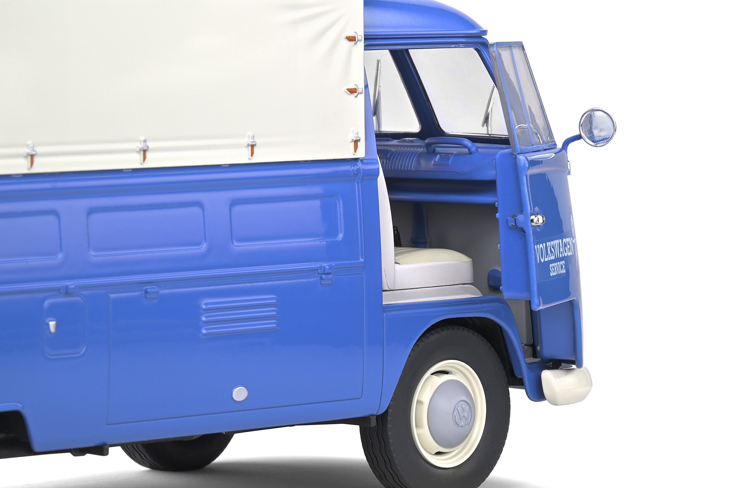 Solido Volkswagen T1 Service 1950 1:18 azul con lona blanca