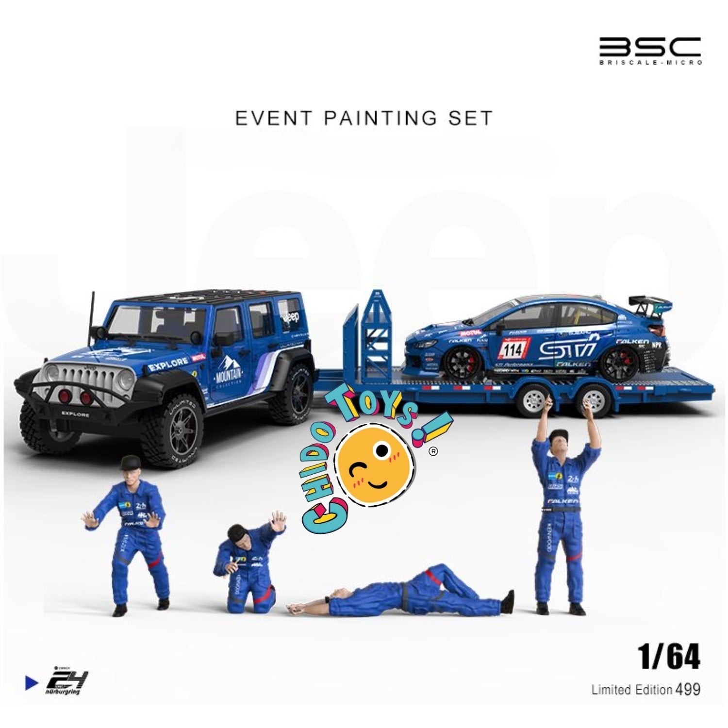 SET JEEP “EVENT PAINTING” 1:64 – Briscale - Chido Toys