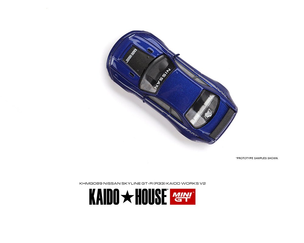 Skyline GT - R (R33) Kaido Works V2 AZUL, marca Kaido House - Chido Toys