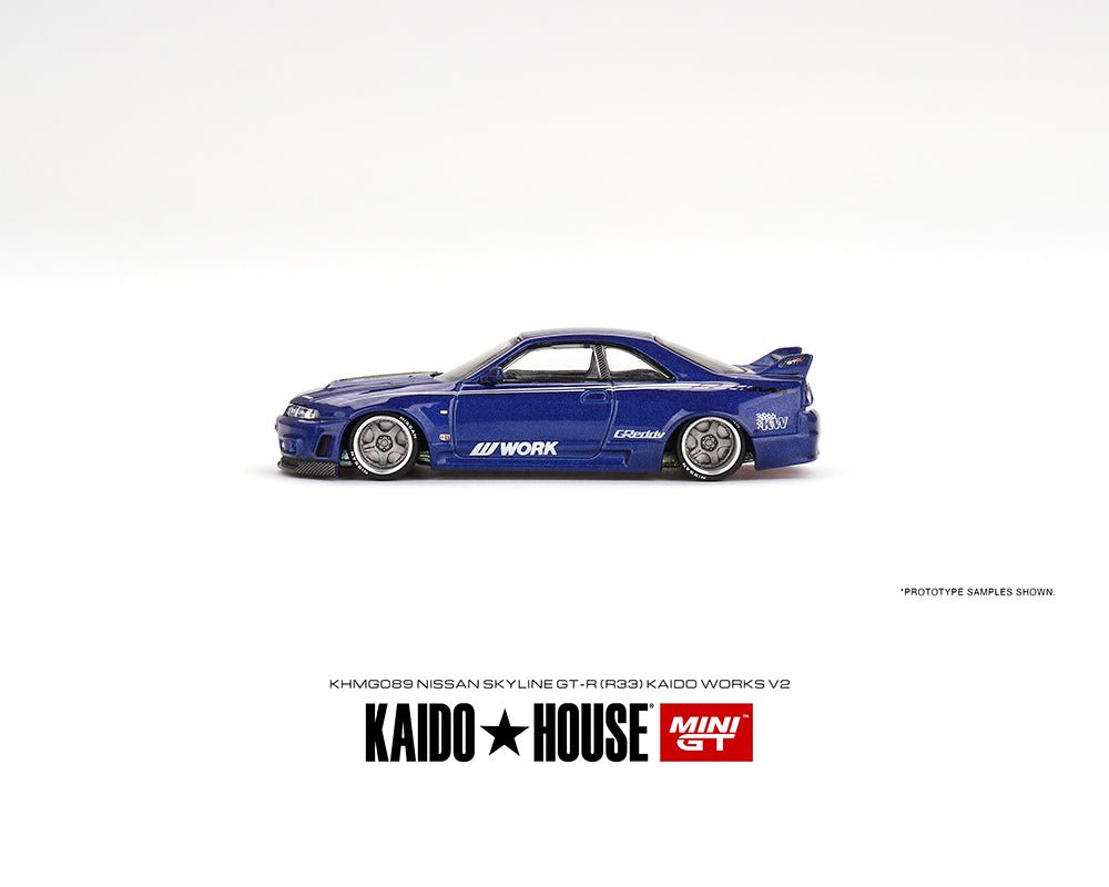 Skyline GT - R (R33) Kaido Works V2 AZUL, marca Kaido House - Chido Toys