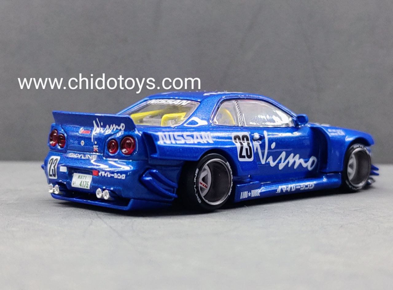 Skyline GT - R (R34) Nismo #055, Kaido House 1/64. Detalles que Impresionan - Chido Toys