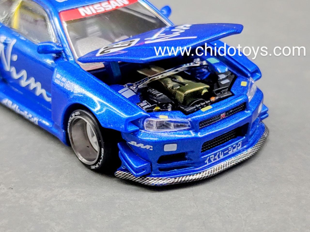 Skyline GT - R (R34) Nismo #055, Kaido House 1/64. Detalles que Impresionan - Chido Toys