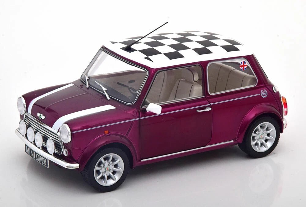 Solido Mini Cooper Sport 1997 1:18 Morado metálico puertas abatibles - Chido Toys