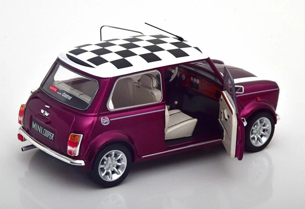 Solido Mini Cooper Sport 1997 1:18 Morado metálico puertas abatibles - Chido Toys
