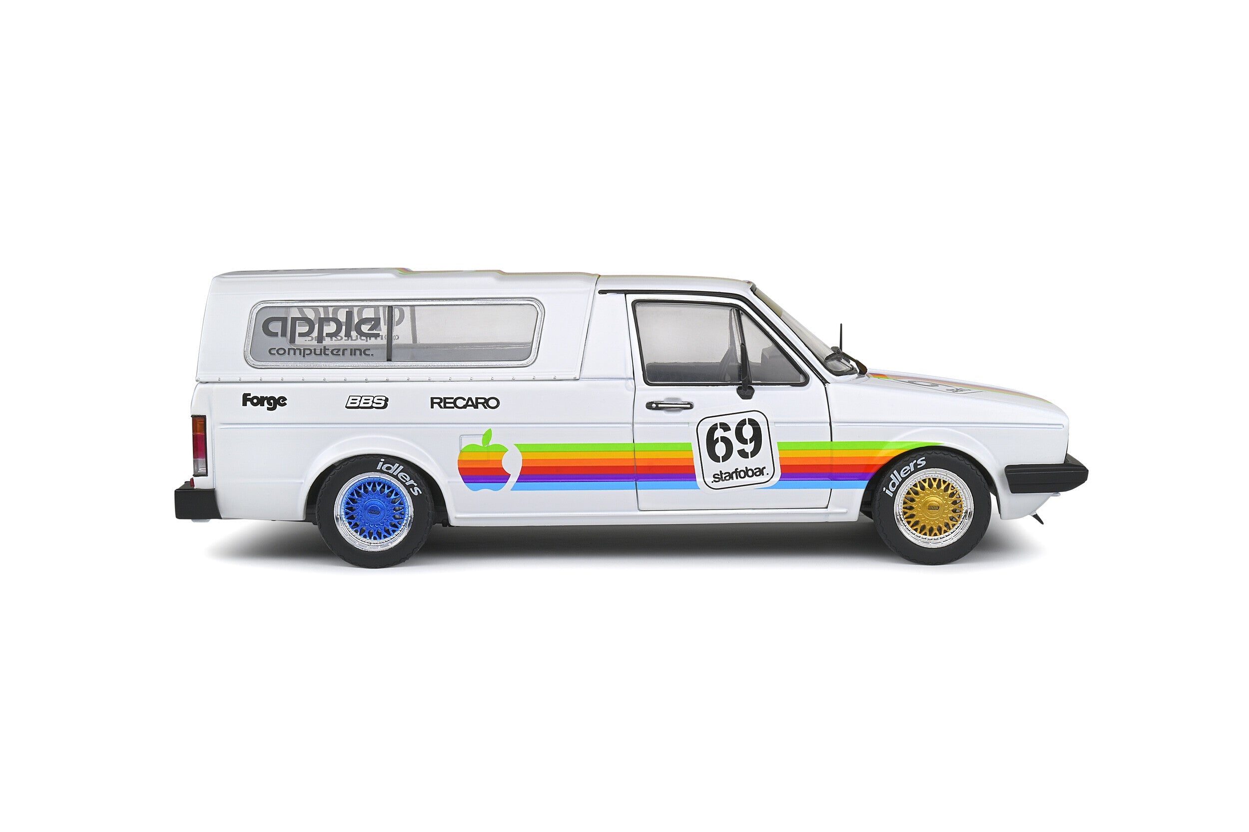 Solido Volkswagen Caddy MK1 Apple Computer Custom 1982 1:18 puertas abatibles - Chido Toys