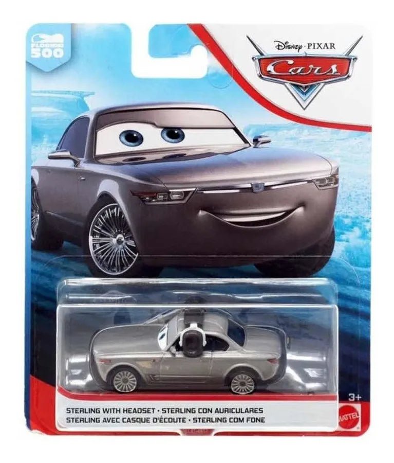 Sterling con Auriculares Disney Pixar Cars – Escala 1:55 Mattel - Chido Toys