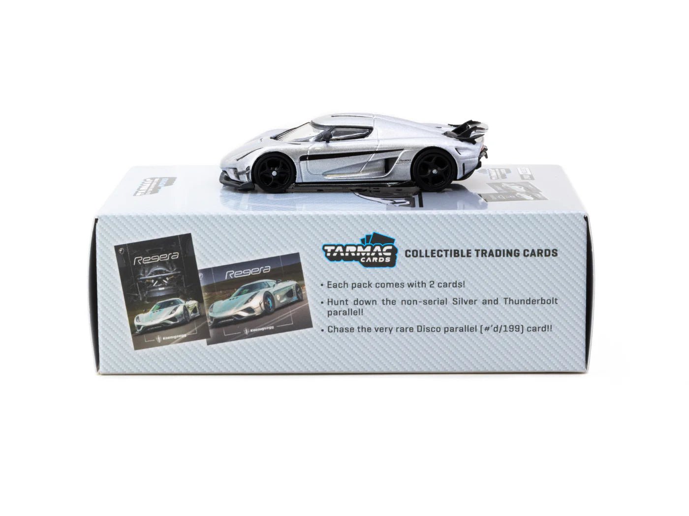 Tarmac Works Koenigsegg Regera 1:64 MiJo plata con cards - Chido Toys