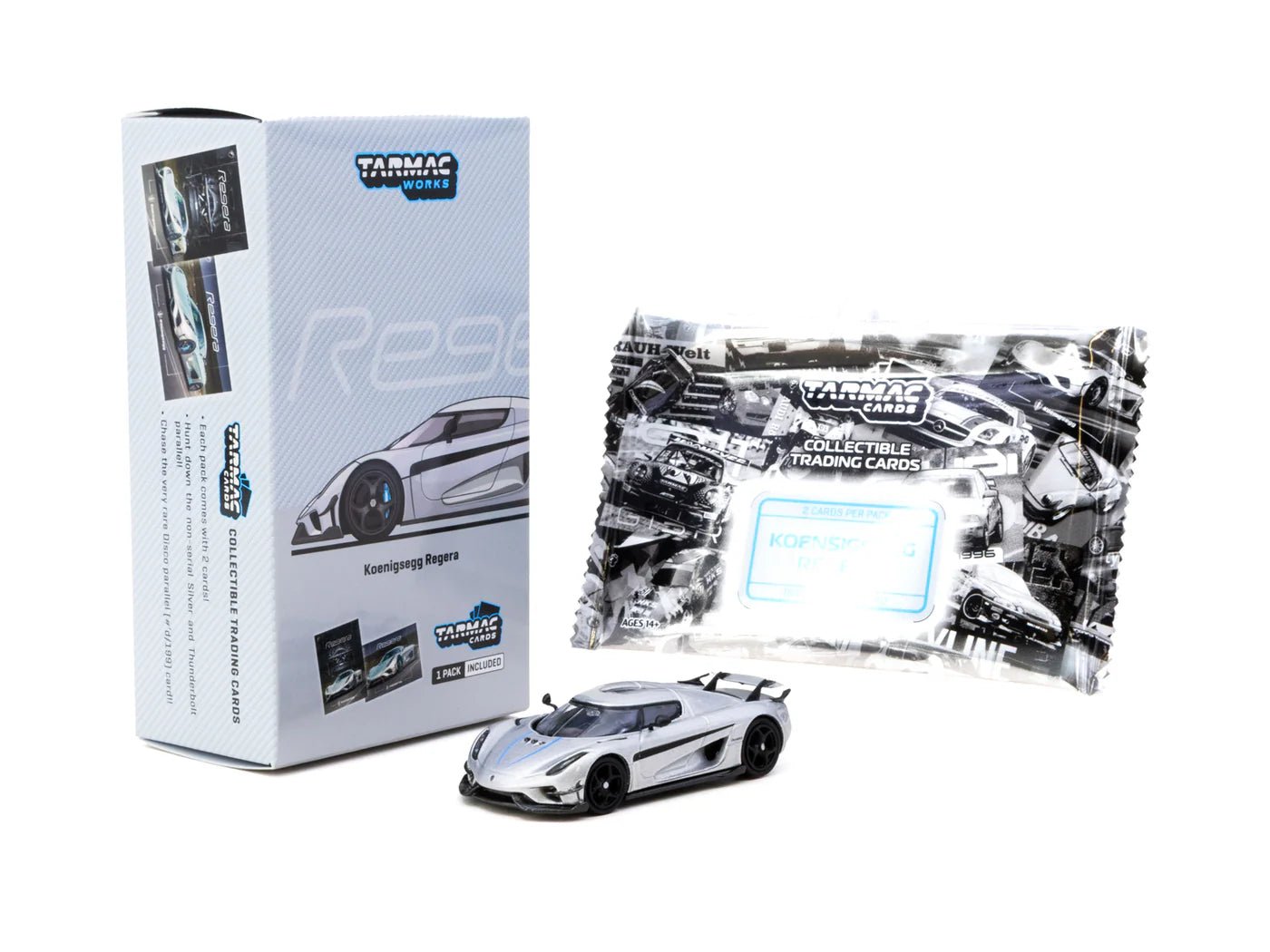 Tarmac Works Koenigsegg Regera 1:64 MiJo plata con cards - Chido Toys