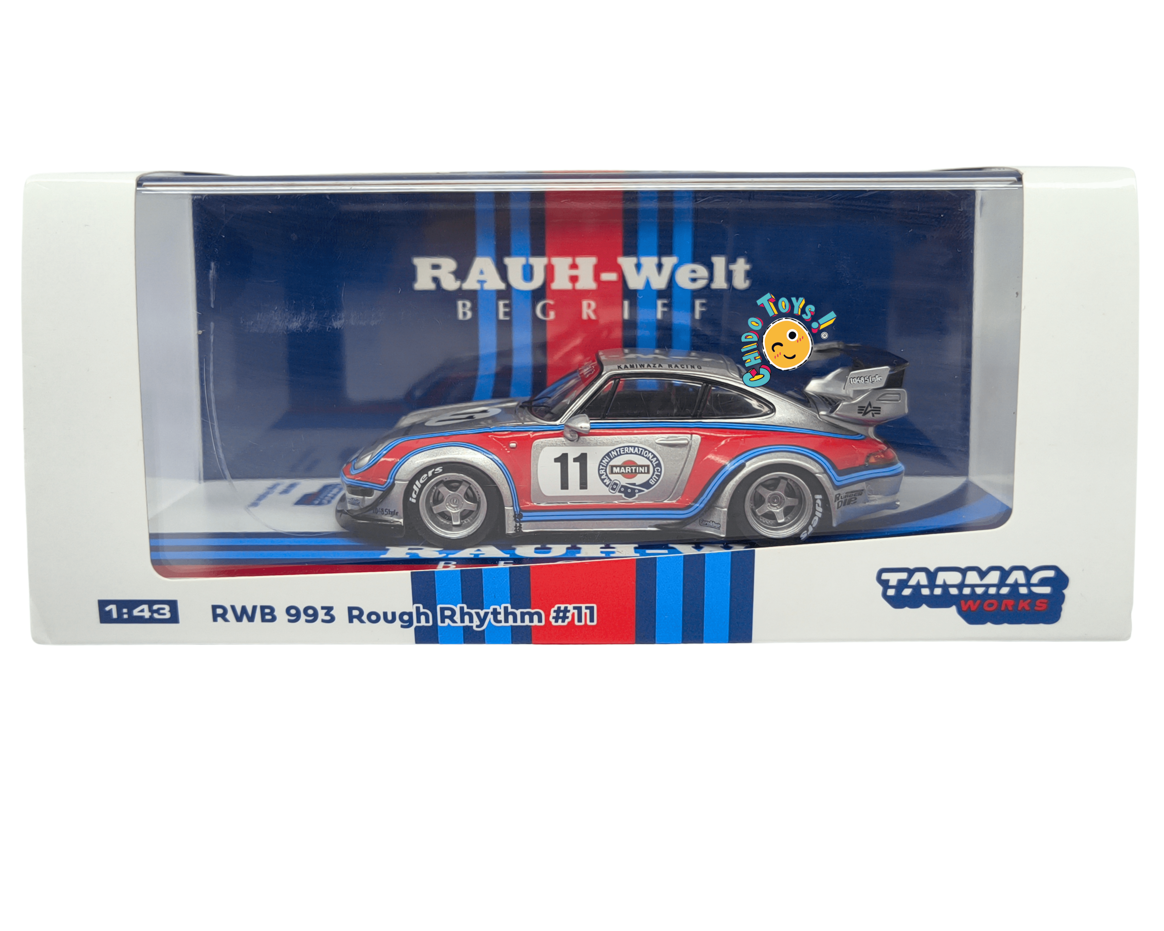 Tarmac Works RWB 993 Rough Rhythm #11 1:43 Martini Racing – Chido Toys