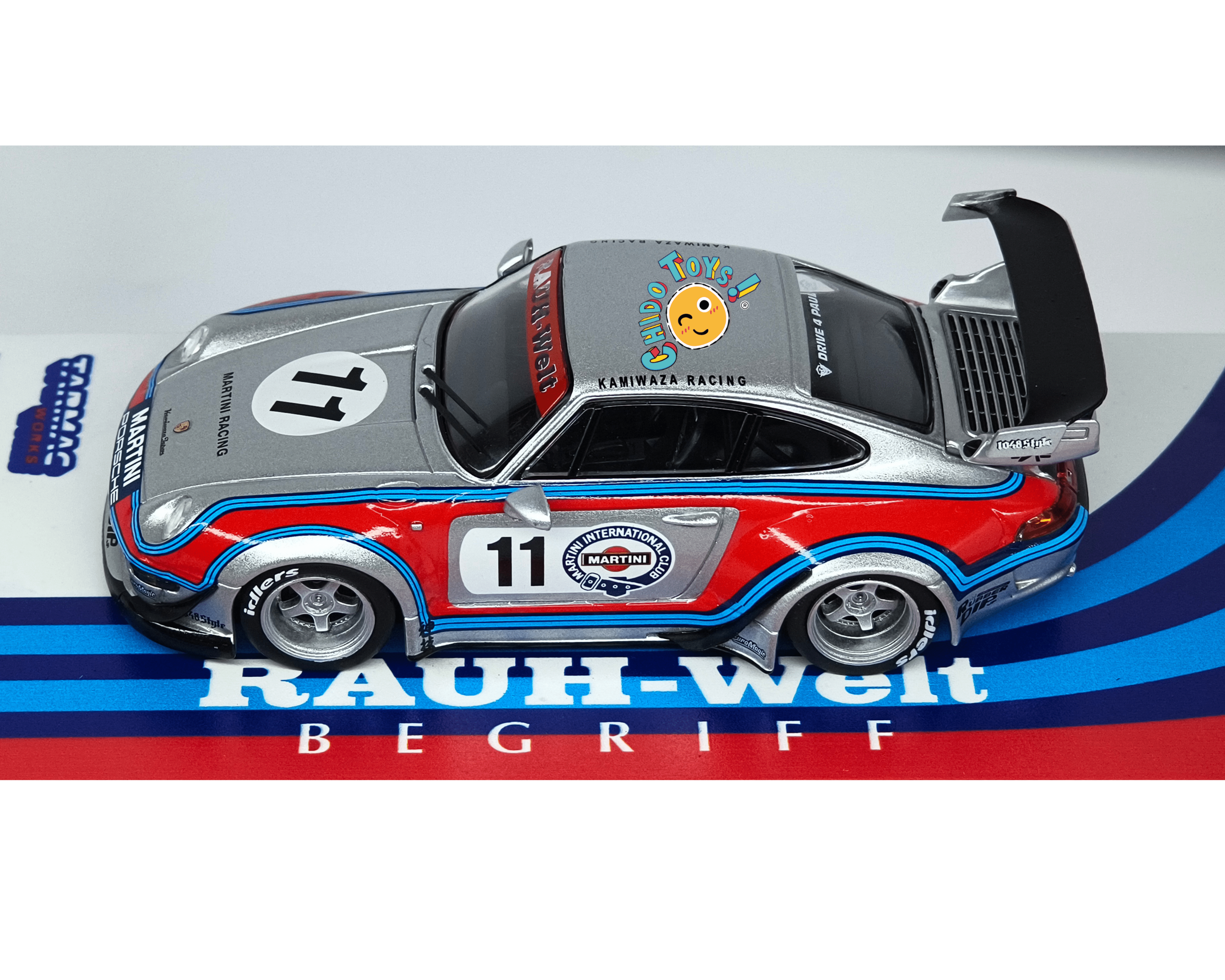 Tarmac Works RWB 993 Rough Rhythm 11 1:43 Martini Racing - Chido Toys