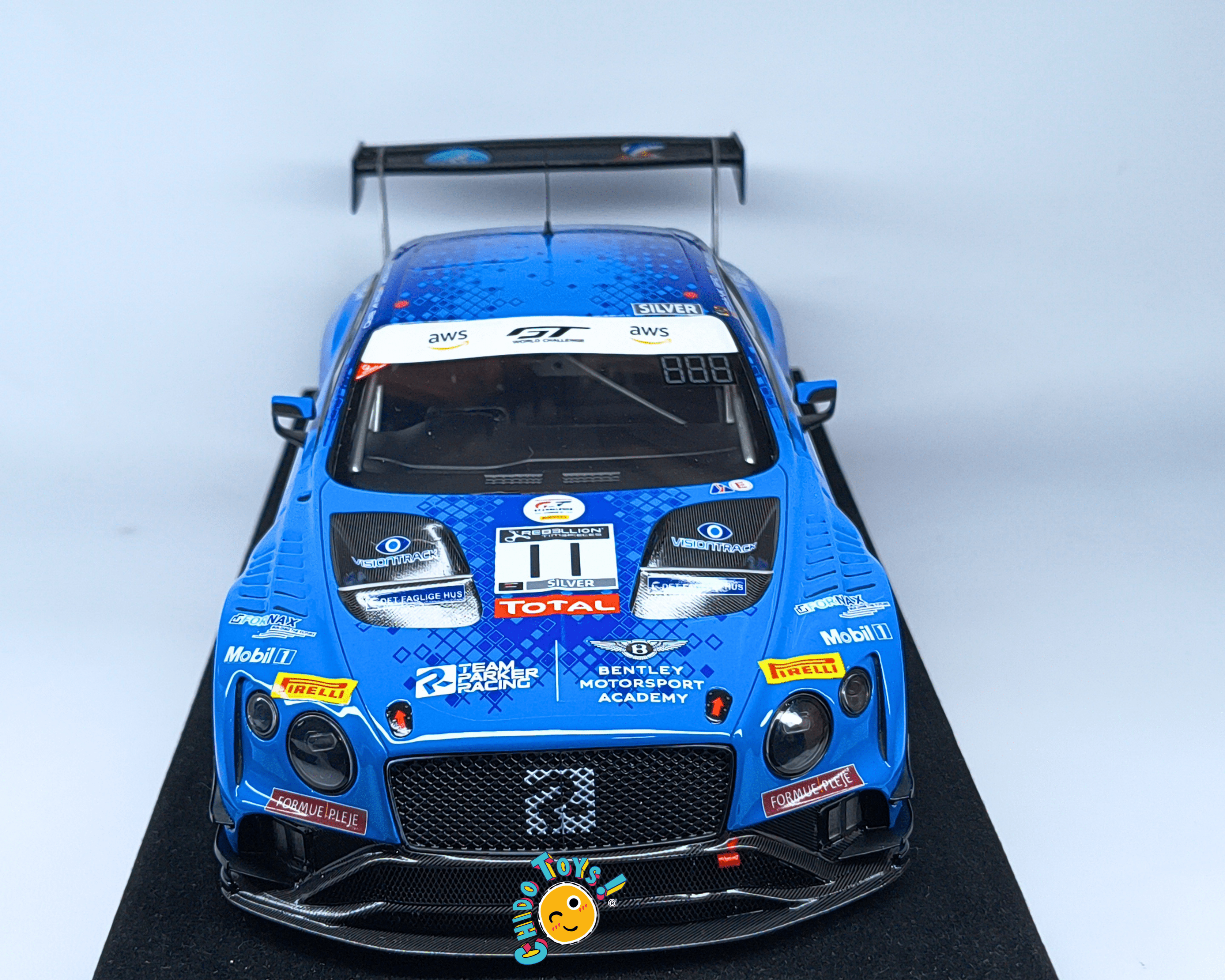 Top Speed Bentley Continental GT3 2020 Spa 1:18 azul racing resina - Chido Toys