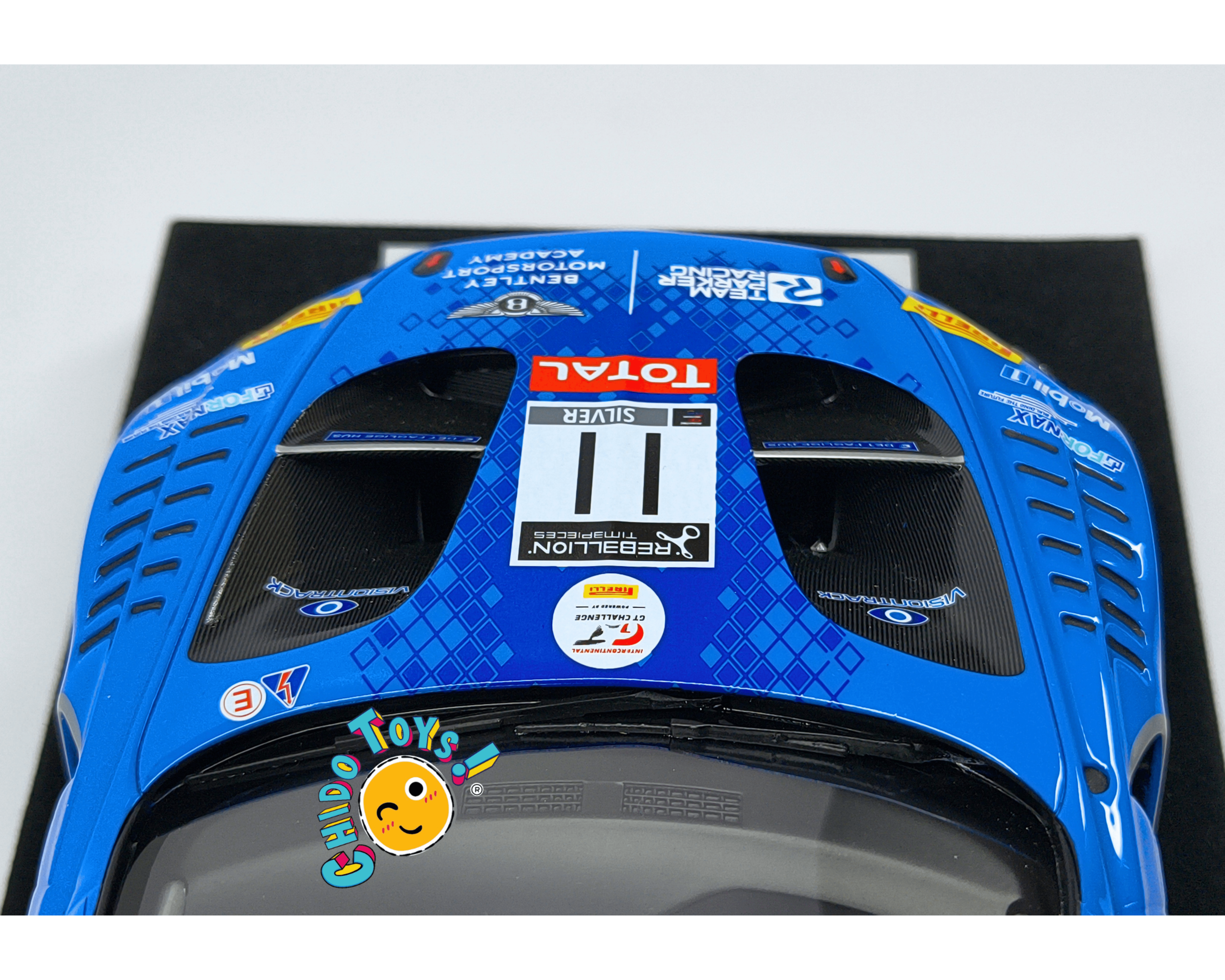 Top Speed Bentley Continental GT3 2020 Spa 1:18 azul racing resina - Chido Toys