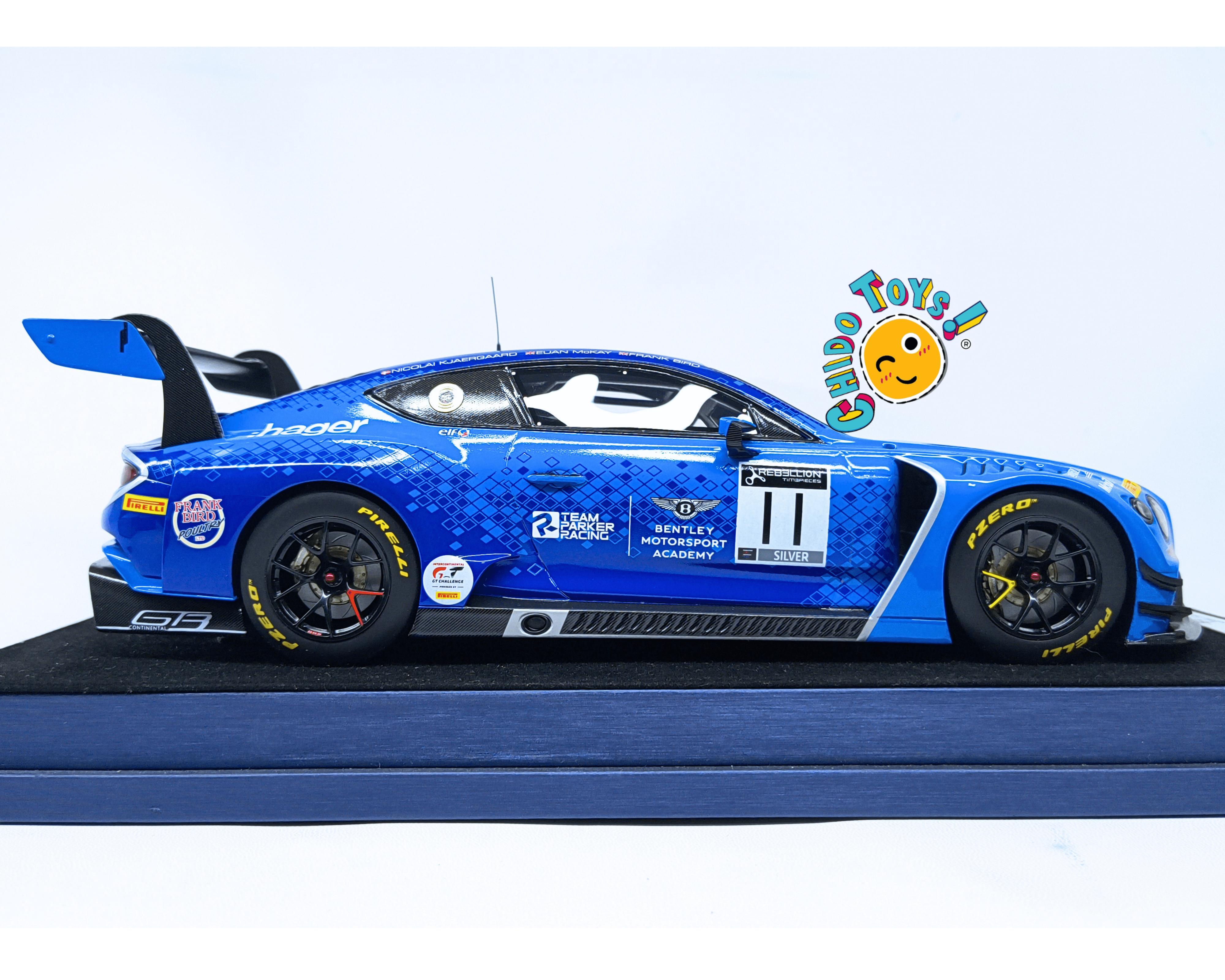Top Speed Bentley Continental GT3 2020 Spa 1:18 azul racing resina - Chido Toys