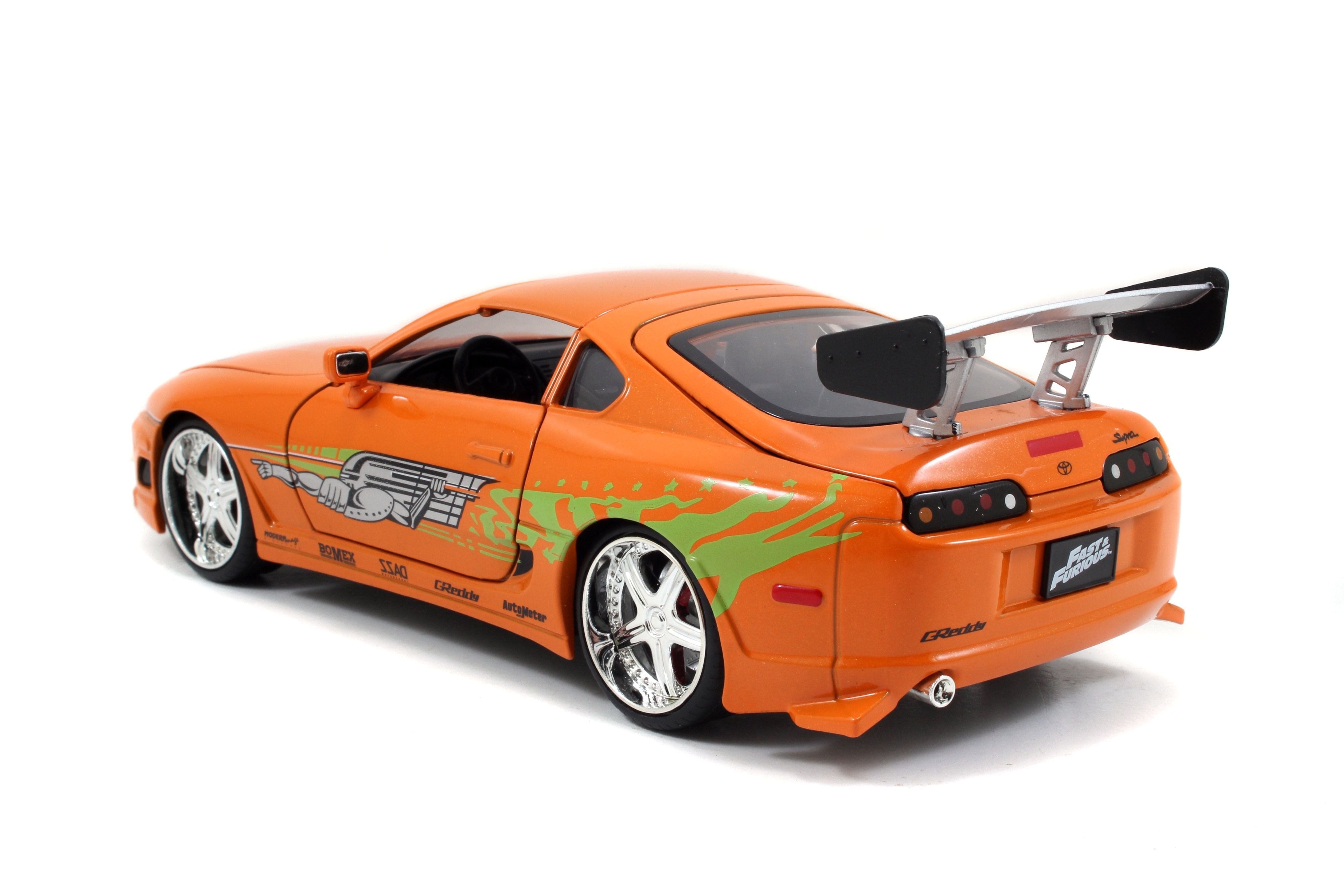 Toyota Supra 95' de Brian en Fast & Furious - Modelo a Escala 1:24 de Metal con Detalles Realistas - Chido Toys