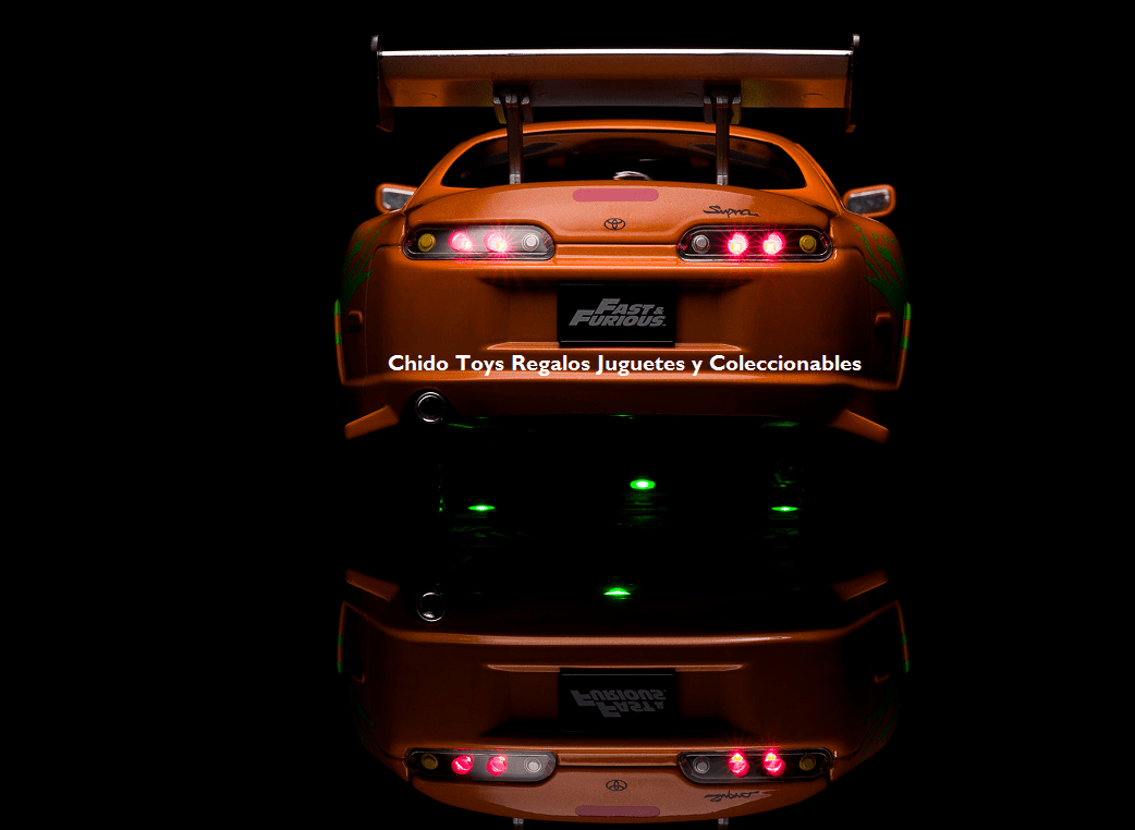 Toyota Supra escala 1:18 con Iluminación LED de Jada - El Deportivo que Hará Brillar Tu Colección - Chido Toys