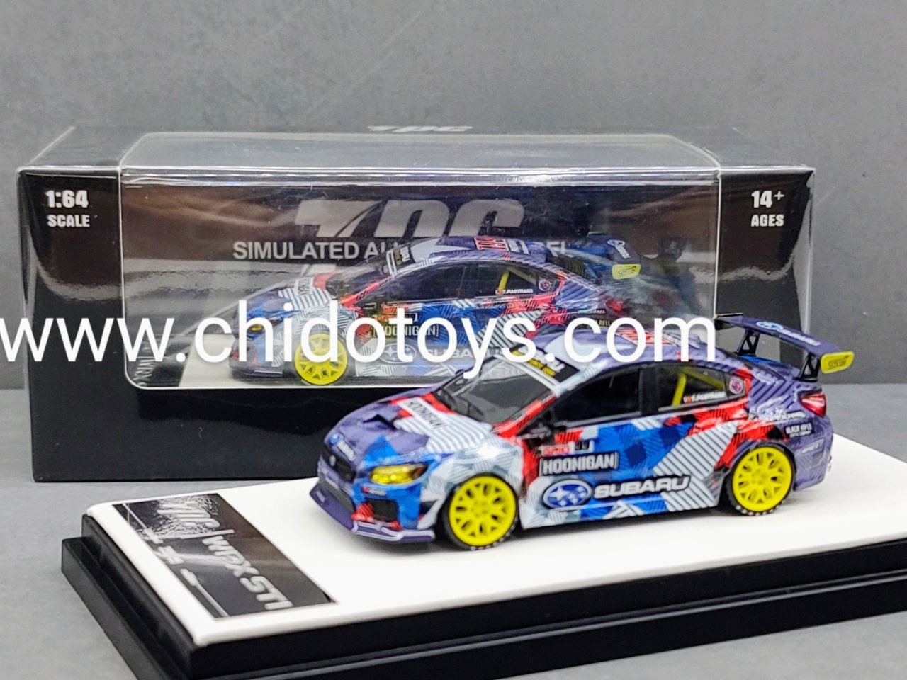 TPC Subaru WRX STI Travis Pastrana 1:64 edición limitada - Chido Toys