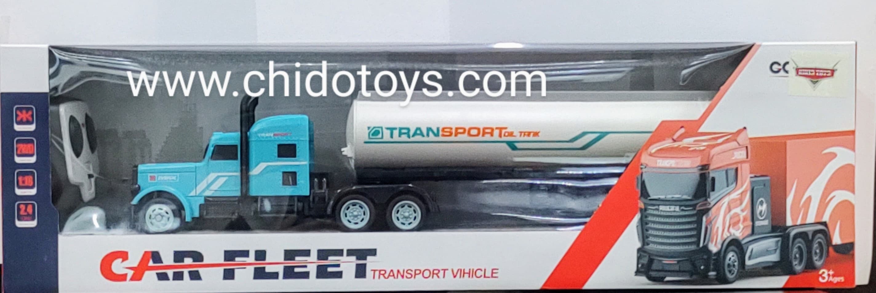 Tráiler a Control Remoto escala 1/16 Recargable, varios modelos - Chido Toys