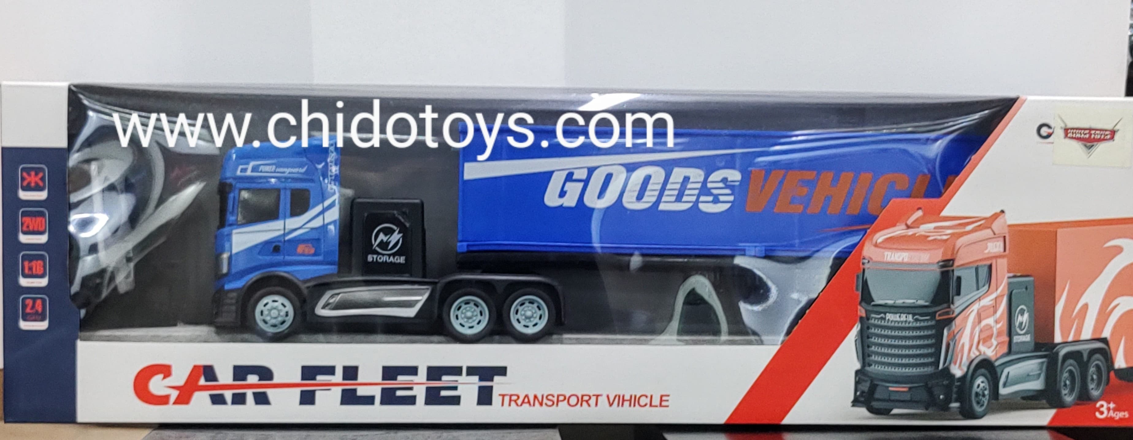 Tráiler a Control Remoto escala 1/16 Recargable, varios modelos - Chido Toys