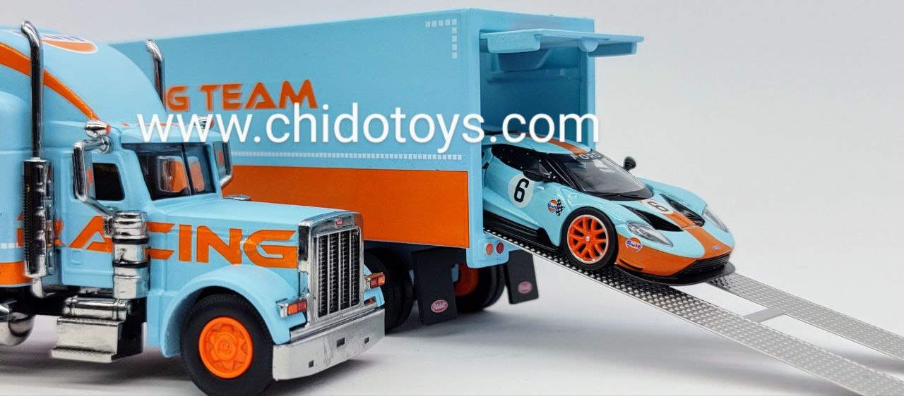 Tráiler a escala, marca Fine Works64, Modelo Peterbilt - Chido Toys