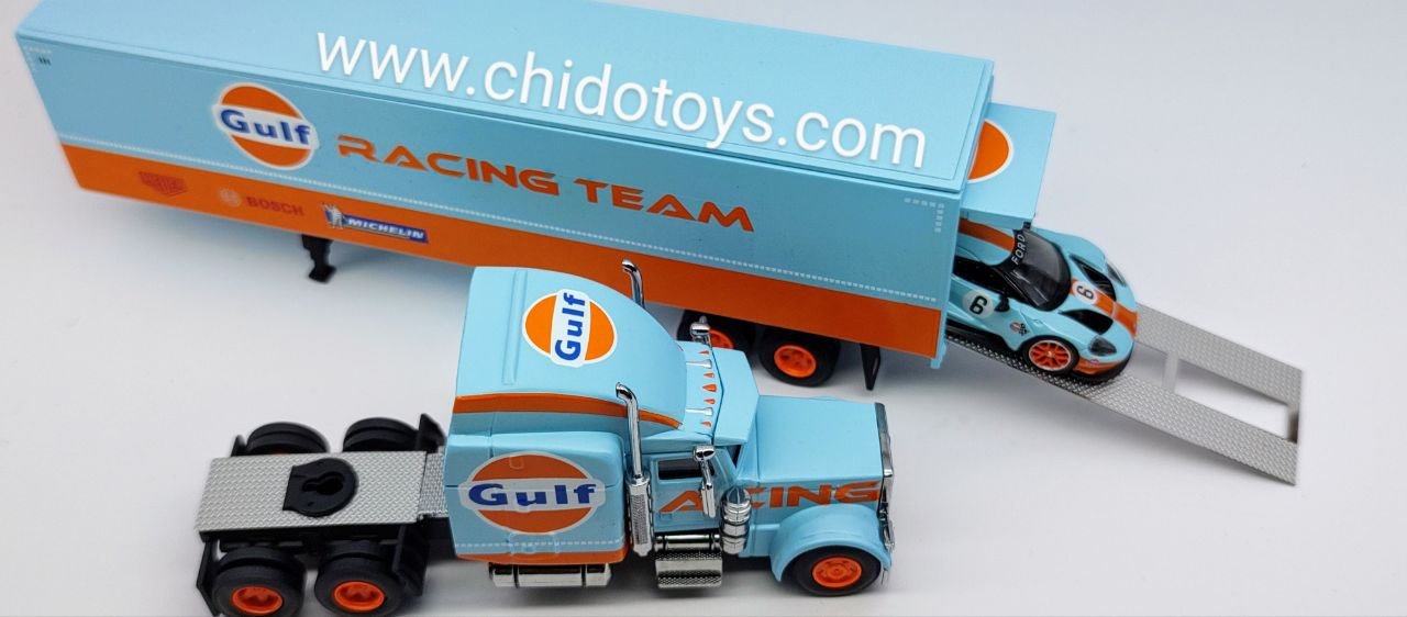 Tráiler a escala, marca Fine Works64, Modelo Peterbilt - Chido Toys