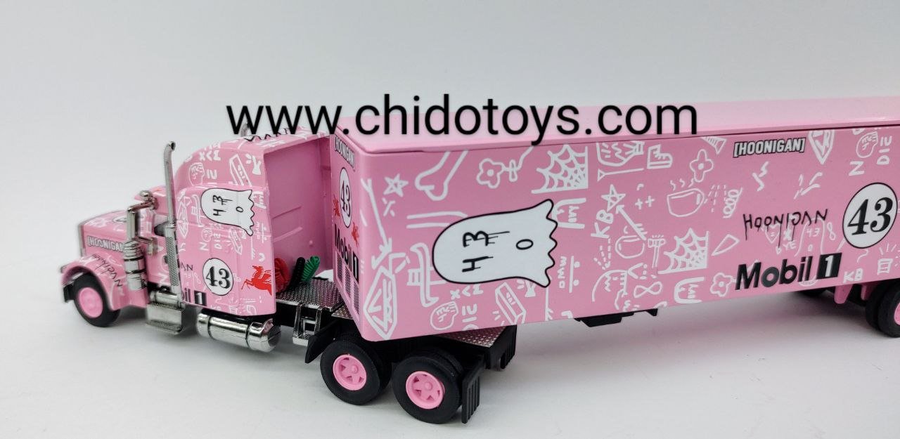 Tráiler a escala marca FineWorks64, Modelo Peterbilt PIG - Chido Toys