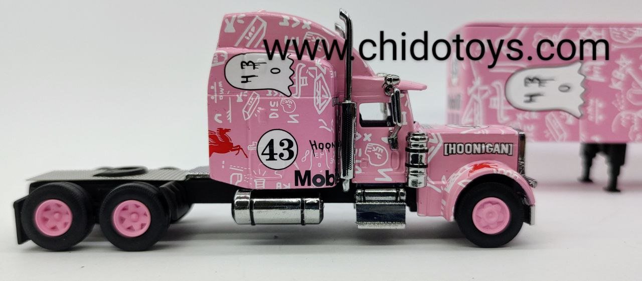 Tráiler a escala marca FineWorks64, Modelo Peterbilt PIG - Chido Toys