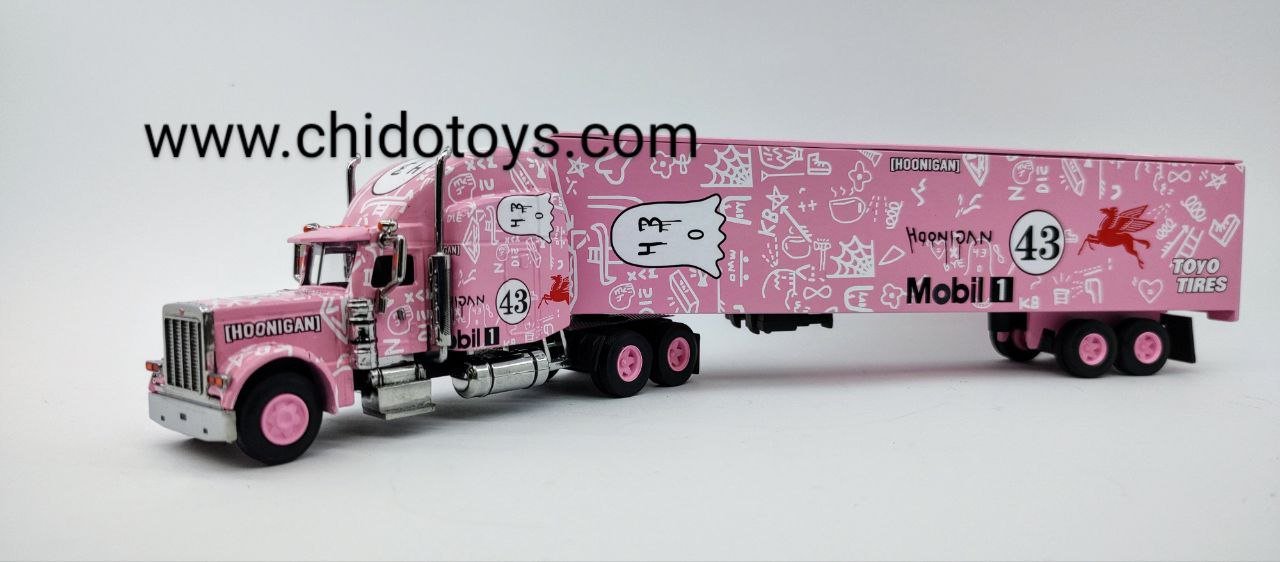 Tráiler a escala marca FineWorks64, Modelo Peterbilt PIG - Chido Toys