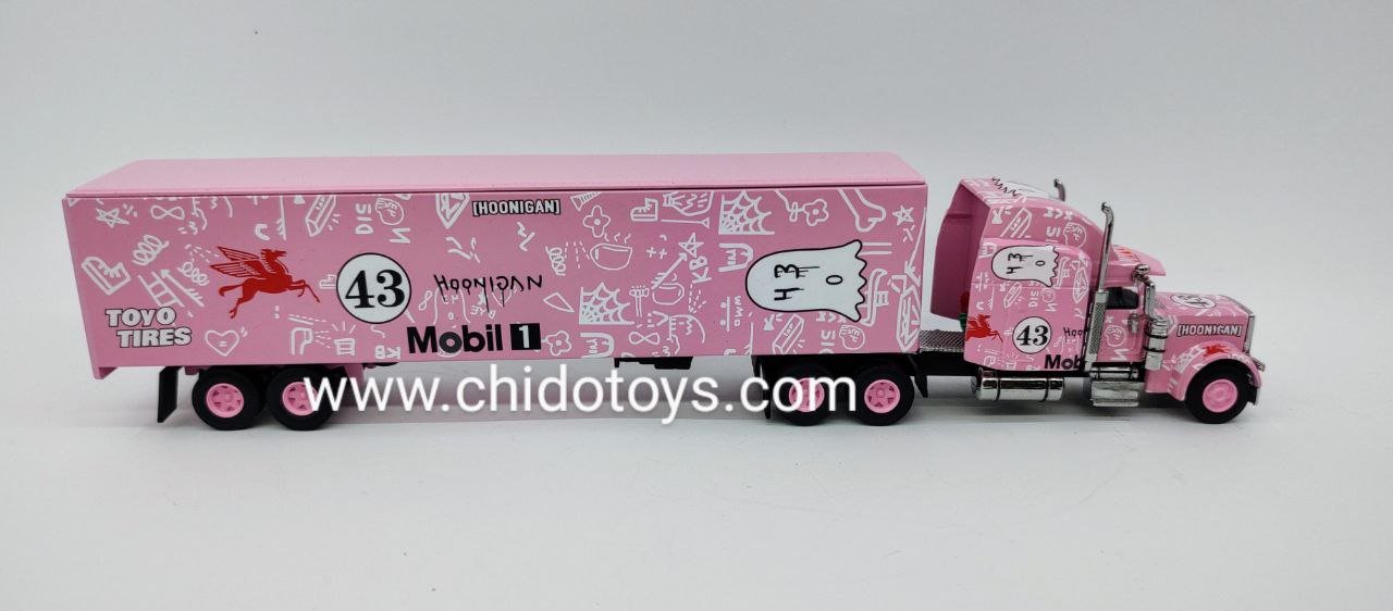 Tráiler a escala marca FineWorks64, Modelo Peterbilt PIG - Chido Toys