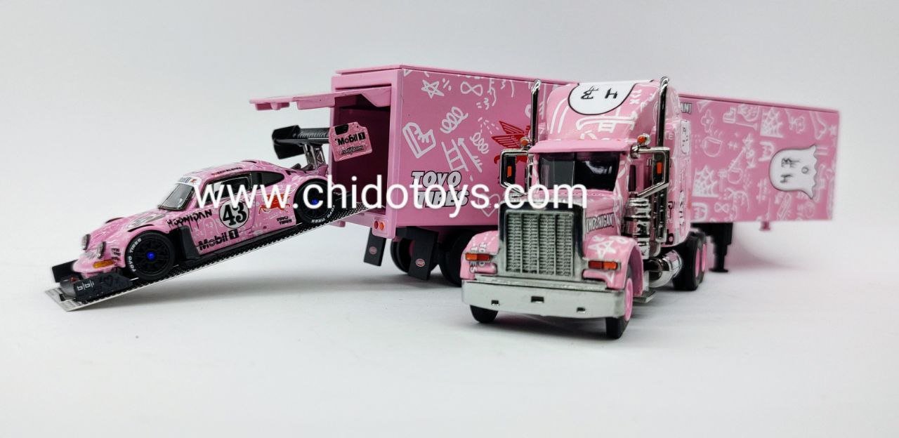 Tráiler a escala marca FineWorks64, Modelo Peterbilt PIG - Chido Toys