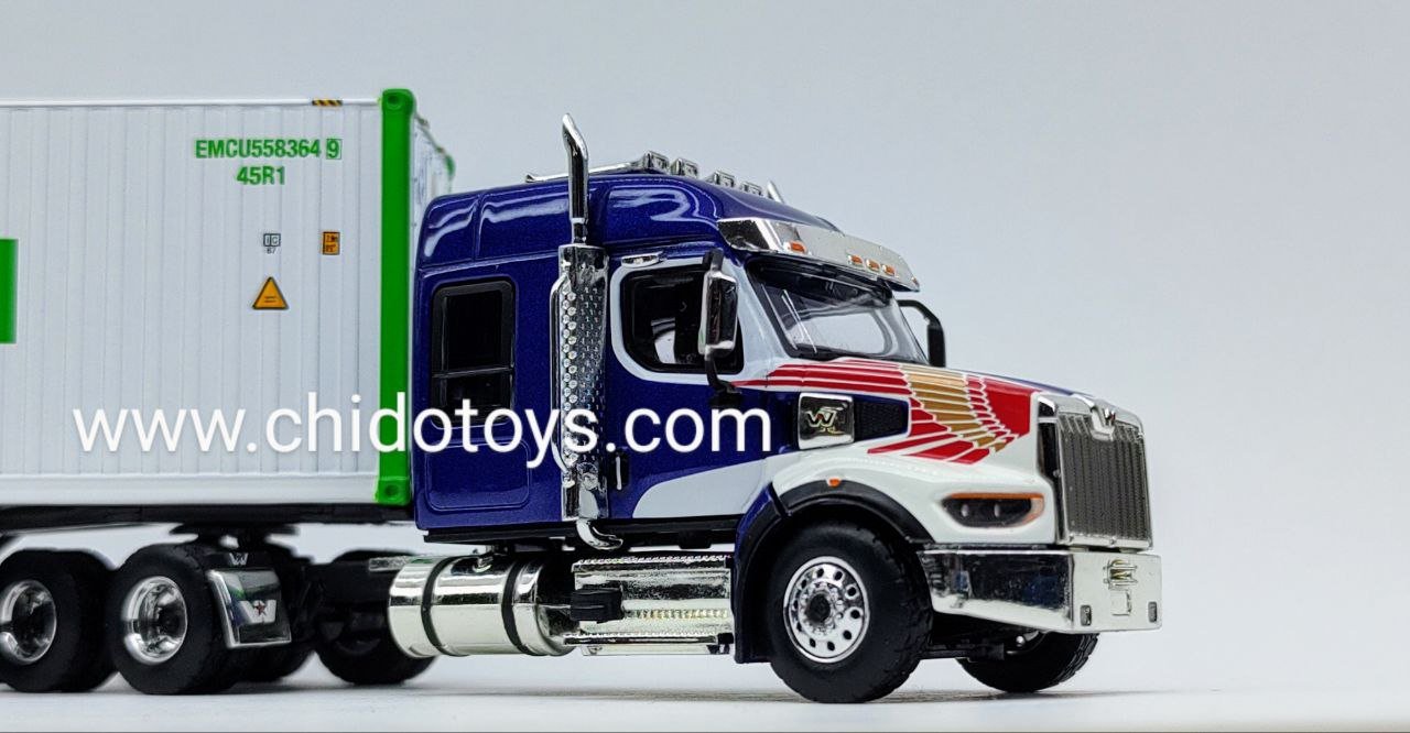 Mini GT 1:64 Western Star 49X Con Contenedor De 40 Pies, Edición