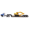 Tráiler Lowboy con Excavadora CAT 315CL a Escala 1:87 | Modelo Coleccionable de Construcción - Chido Toys