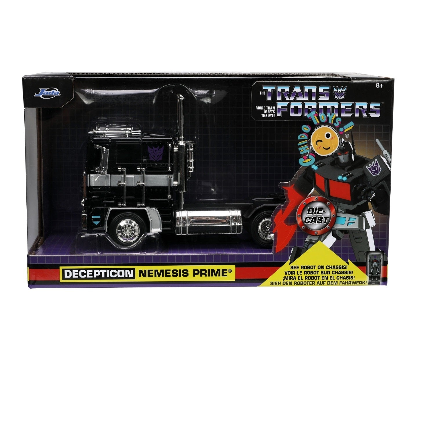 Tráiler Transformers G1 Nemesis Prime 1:24 de Jada - Poder y Misterio para Regalo o Colección - Chido Toys