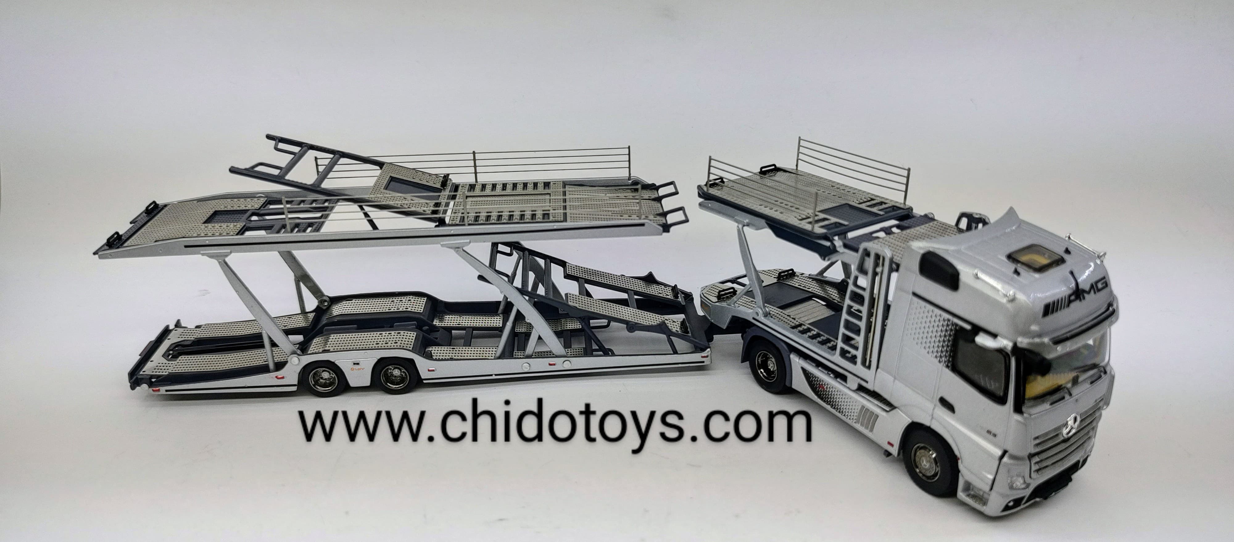 Transportador (Nodriza) a escala marca GCD, Modelo Mercedes - Benz Actros - Chido Toys