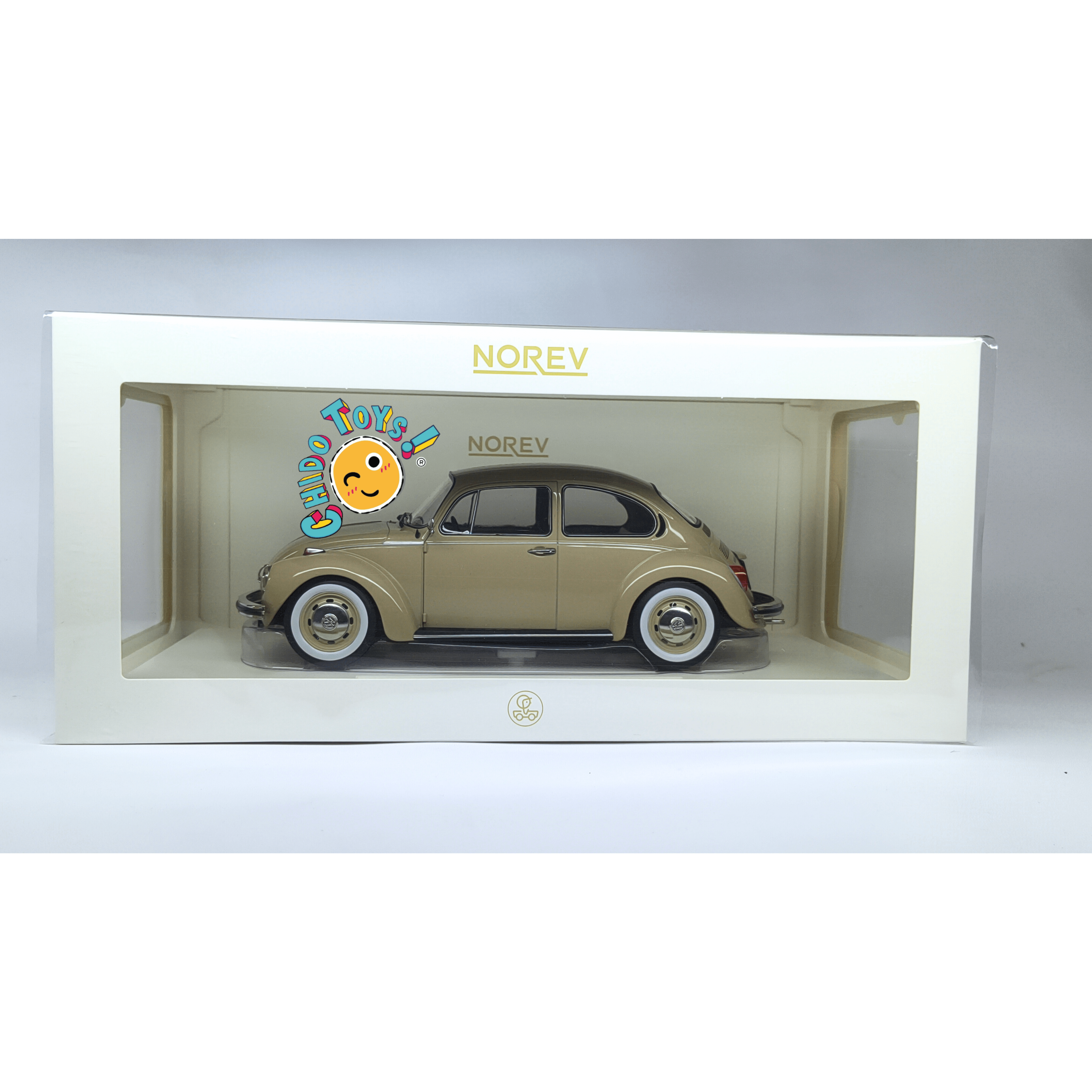 Volkswagen Beetle 1303 Norev 1:18 beige clásico - Chido Toys