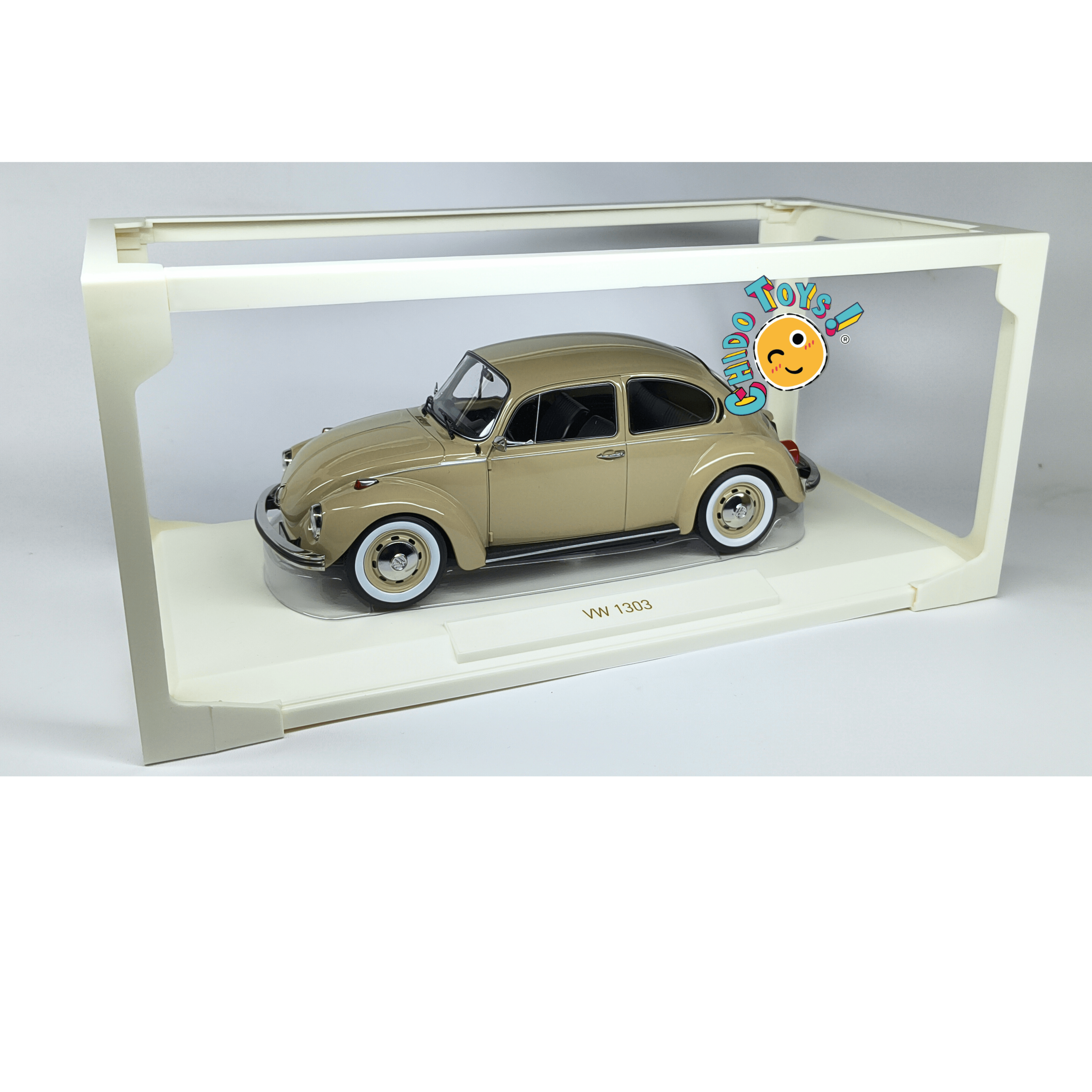 Volkswagen Beetle 1303 Norev 1:18 beige clásico - Chido Toys