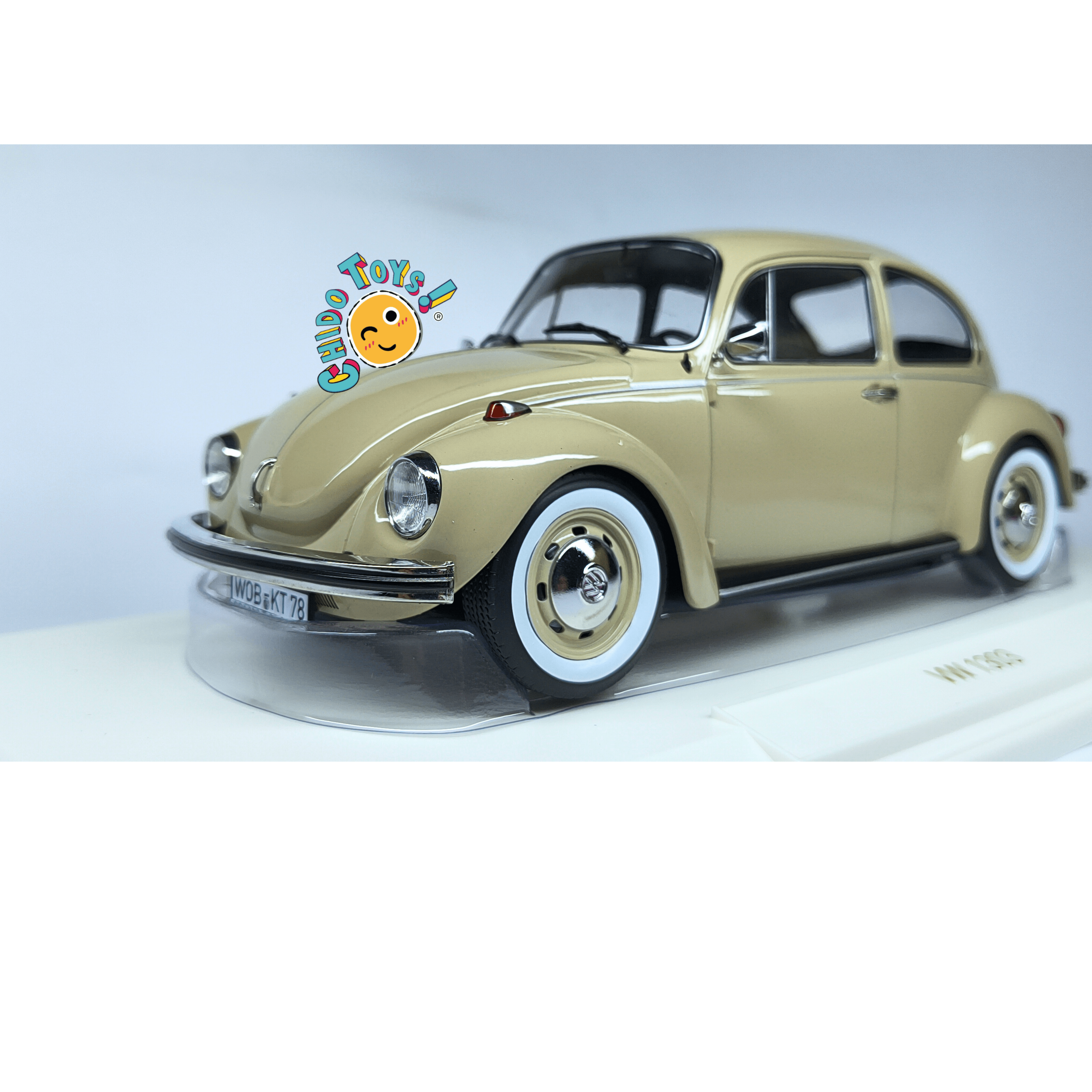 Volkswagen Beetle 1303 Norev 1:18 beige clásico - Chido Toys
