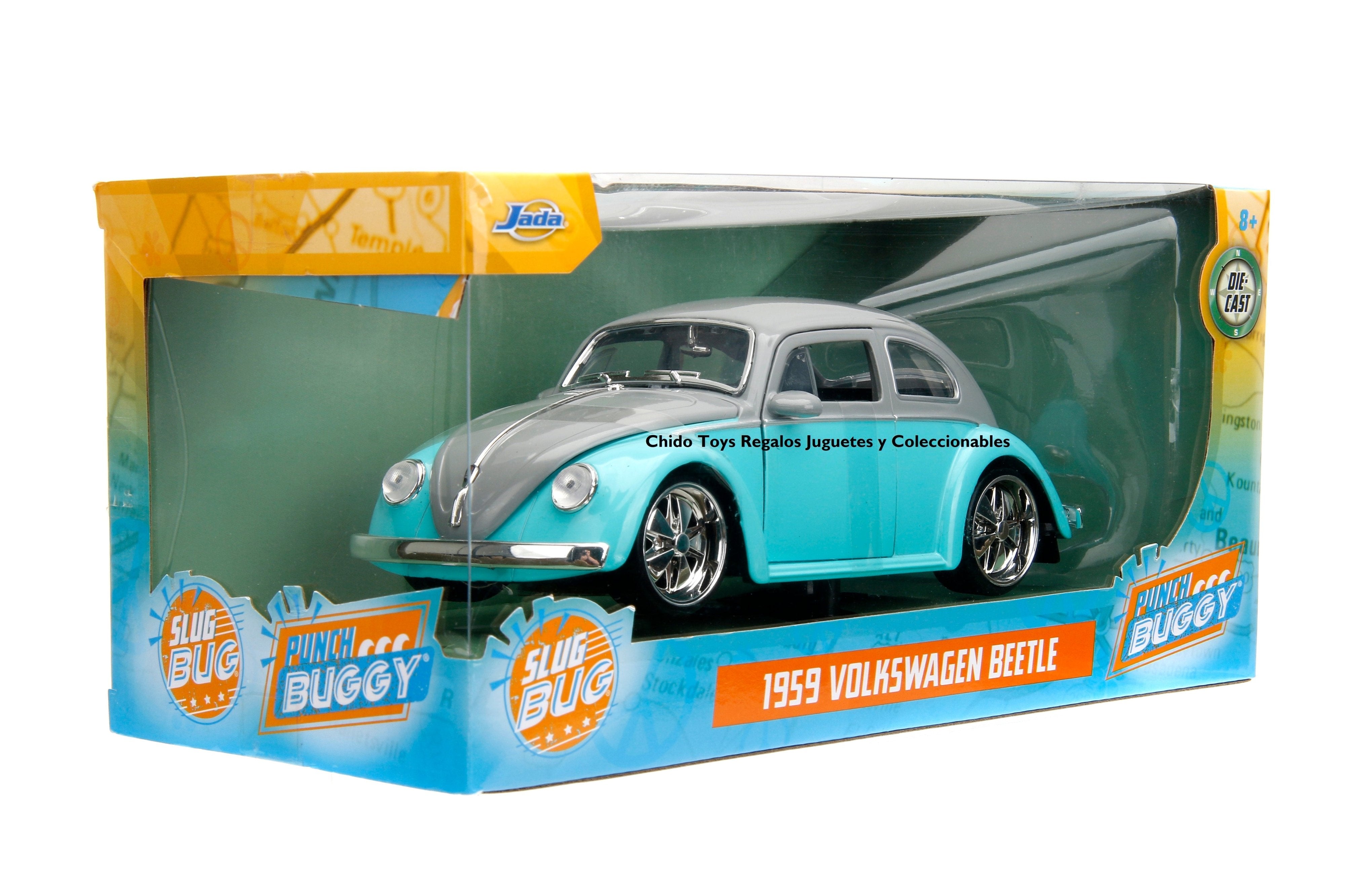 Volkswagen Beetle 1959 1:24 de Jada - Un Clásico Atemporal para Regalo o Colección - Chido Toys