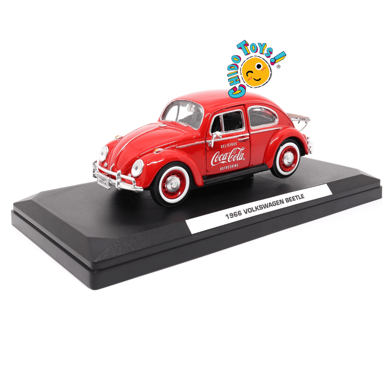 Volkswagen Beetle 1966 Coca - Cola Oficial 1:24 | Modelo a Escala Coleccionable - Chido Toys