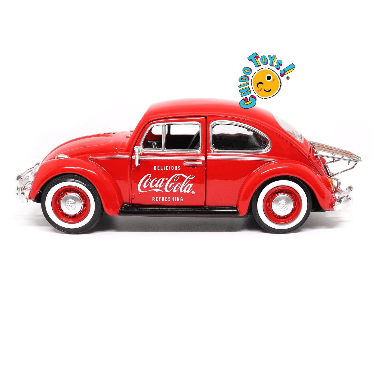 Volkswagen Beetle 1966 Coca - Cola Oficial 1:24 | Modelo a Escala Coleccionable - Chido Toys