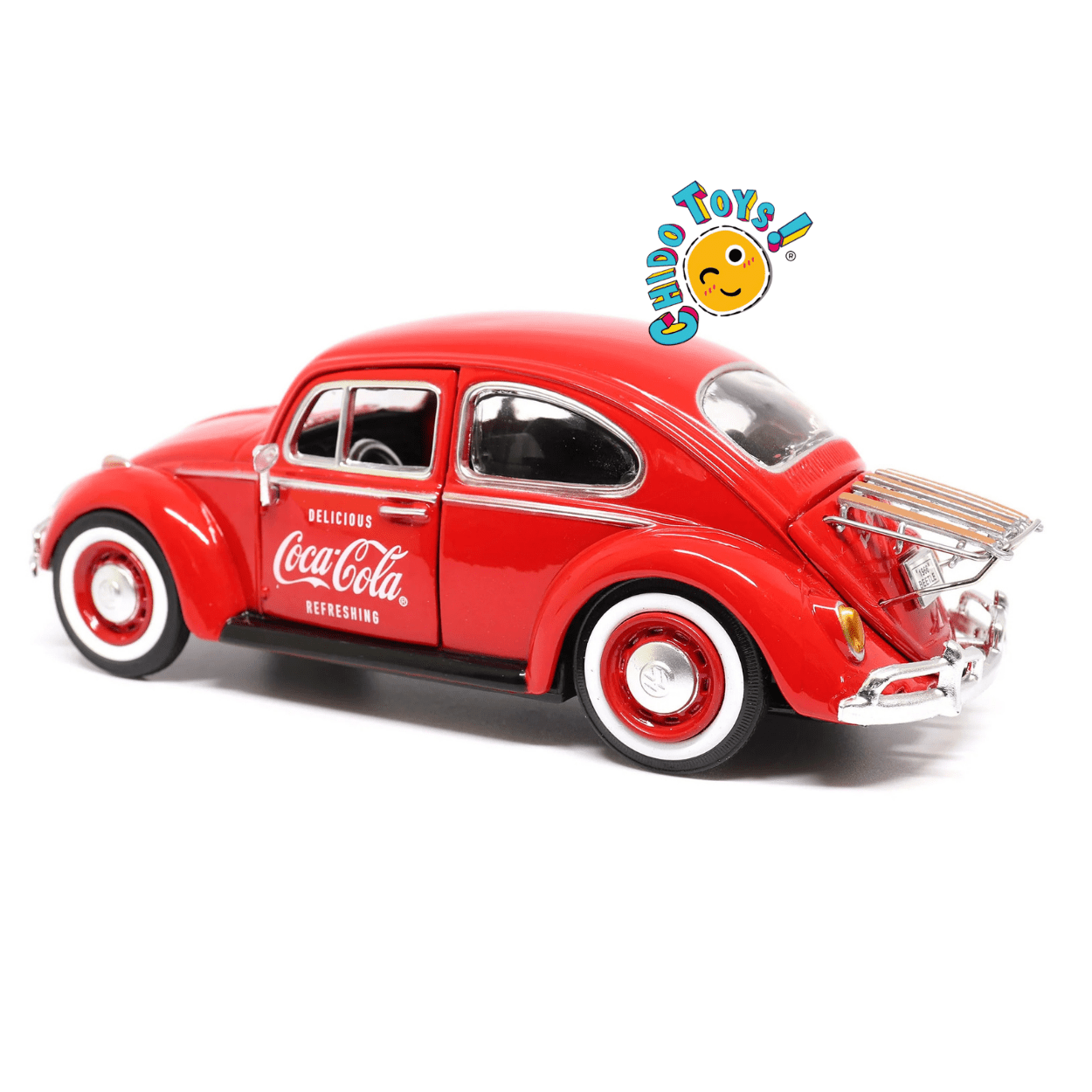 Volkswagen Beetle 1966 Coca - Cola Oficial 1:24 | Modelo a Escala Coleccionable - Chido Toys