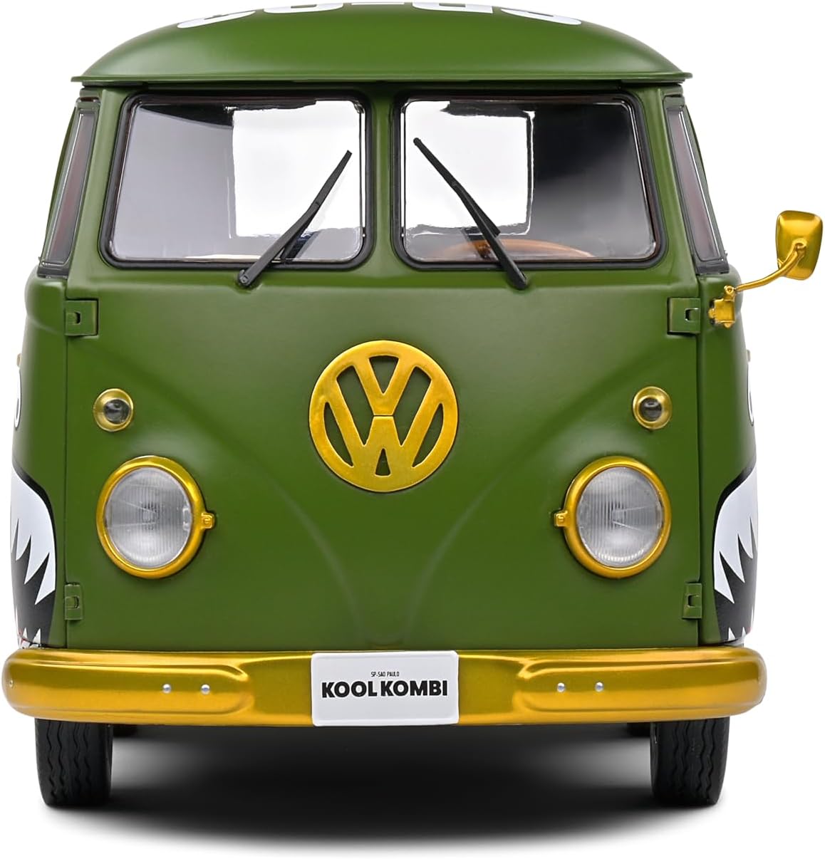 Volkswagen T1 Panel Van "Kool Kombi Diecast Army" con Remolque | Sólido 1:18 - Chido Toys