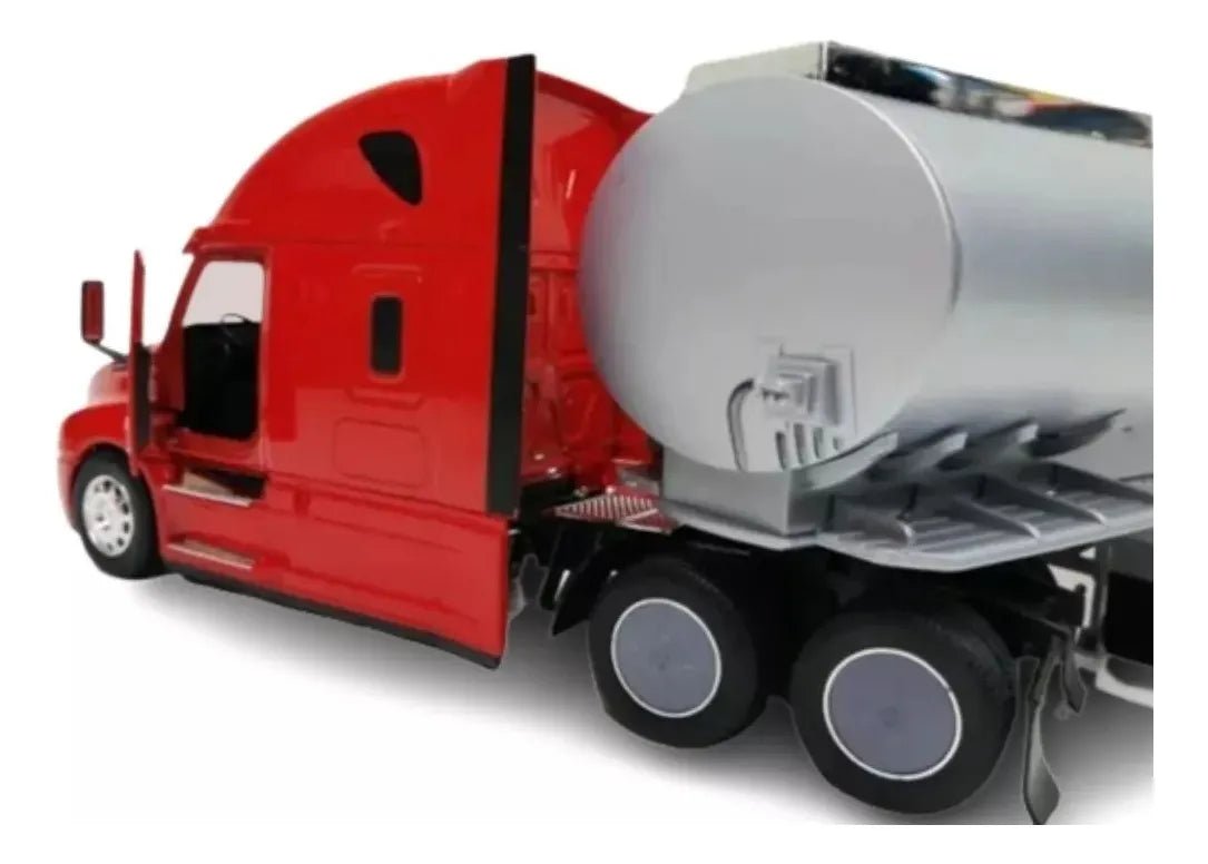 Welly Freightliner cisterna 1:32 rojo, puertas funcionales - Chido Toys