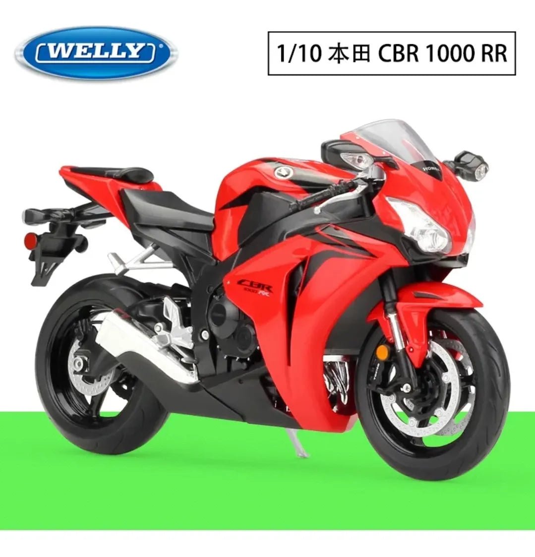 Welly Honda CBR1000RR 1:10 diecast roja suspensión - Chido Toys