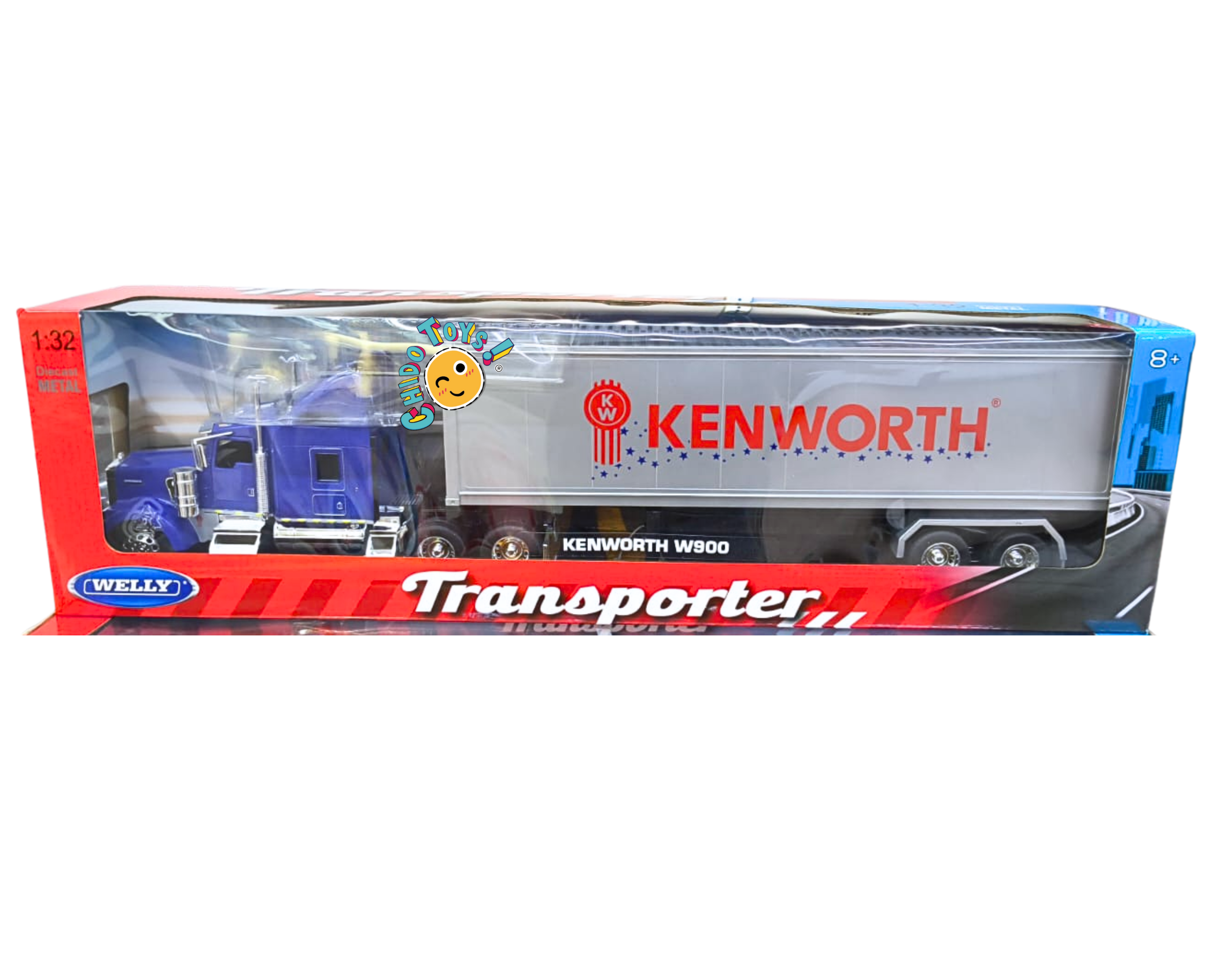 Welly Kenworth W900 Transporter 1:32 con Remolque - Chido Toys