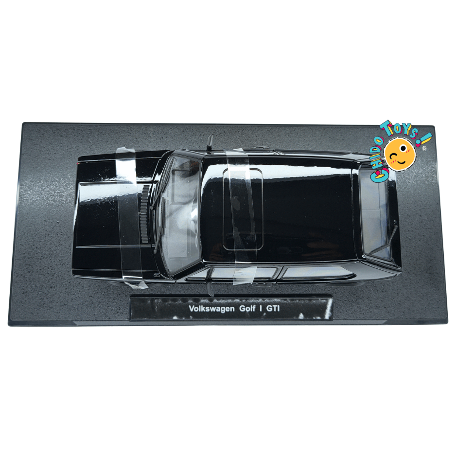 Welly NEX Volkswagen Golf I GTI 1:18 Negro con base de exhibición - Chido Toys